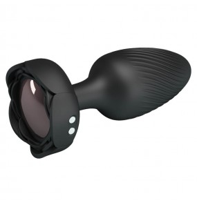 Pretty Love - Varian RGB Light Vibrating Anal Plug (Chargeable - Black)